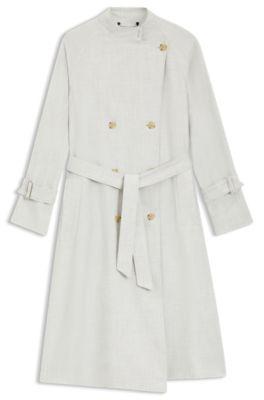 Belted coat with double-breasted closure by HUGO BOSS