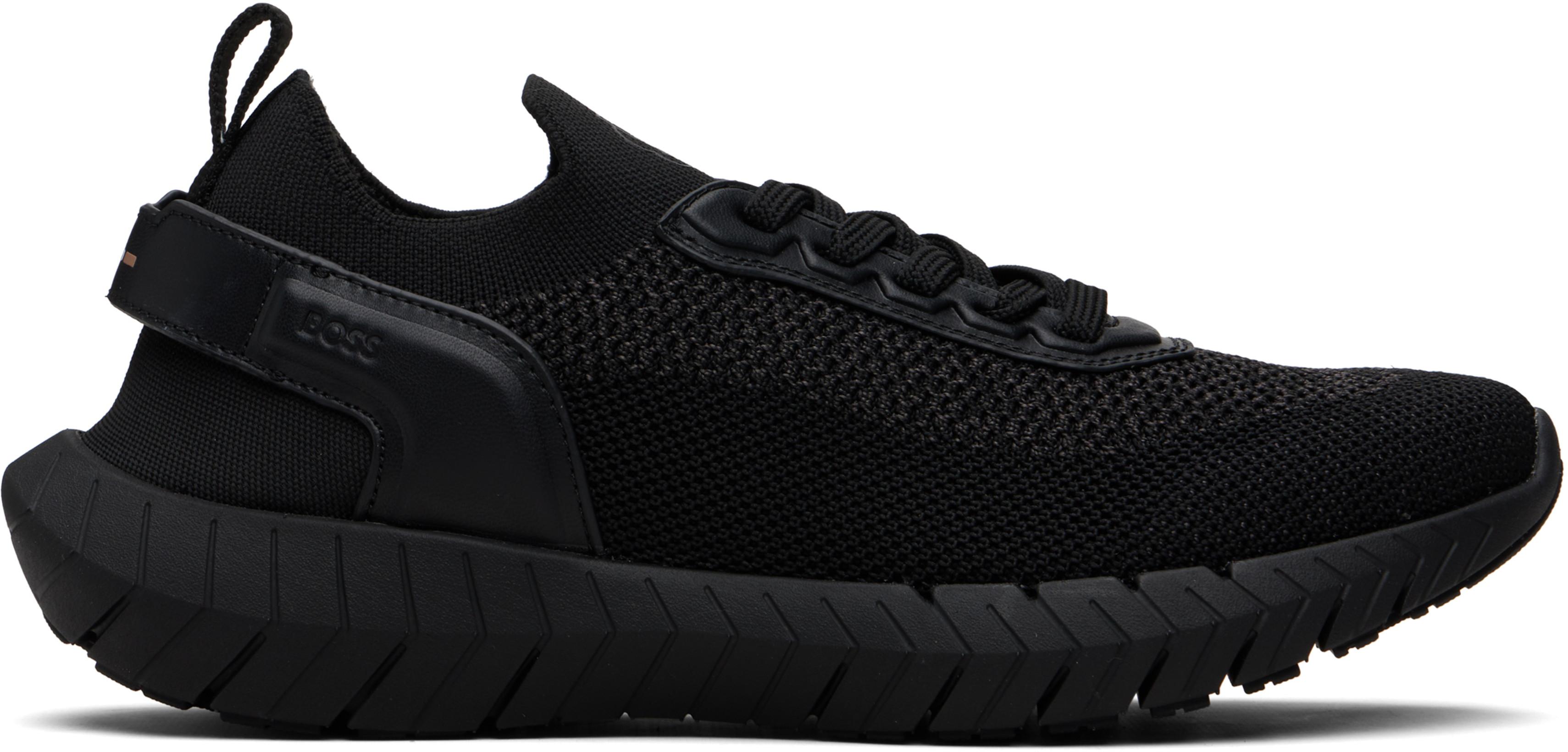 Black 'BOSS-MOTION' Sneakers by HUGO BOSS