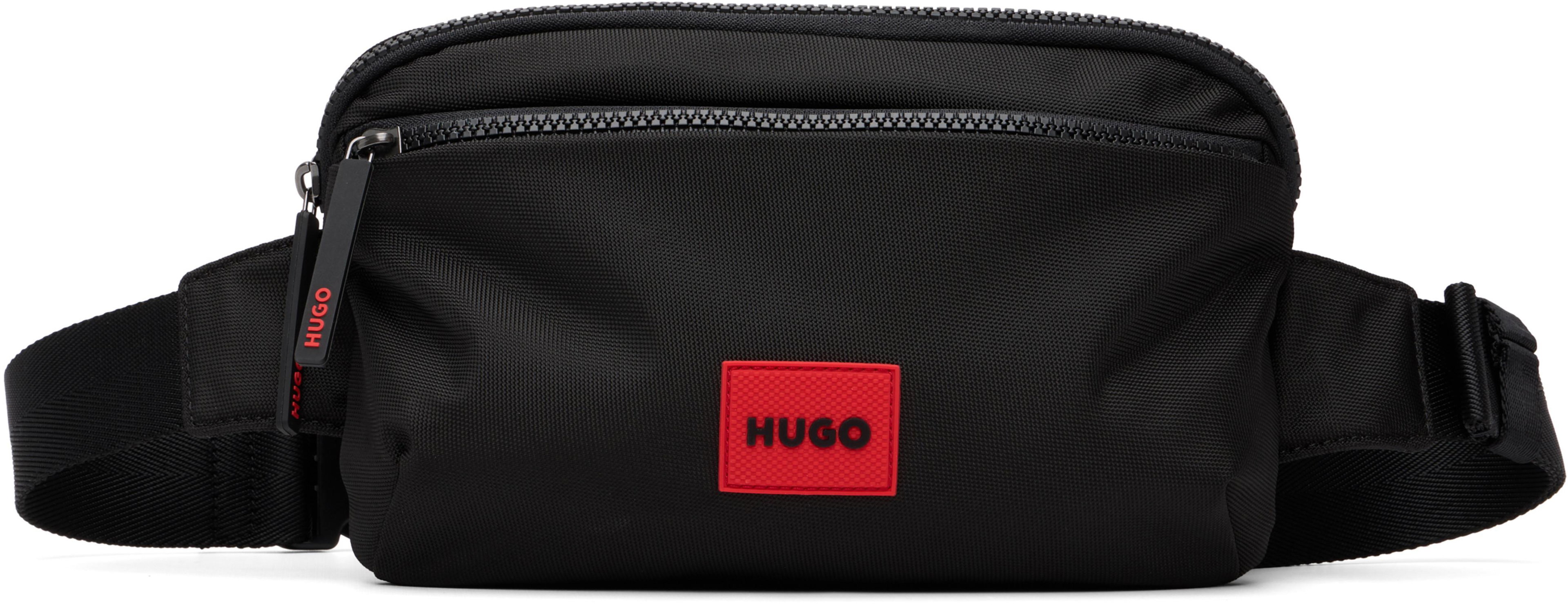 Black Canvas Belt Bag by HUGO BOSS