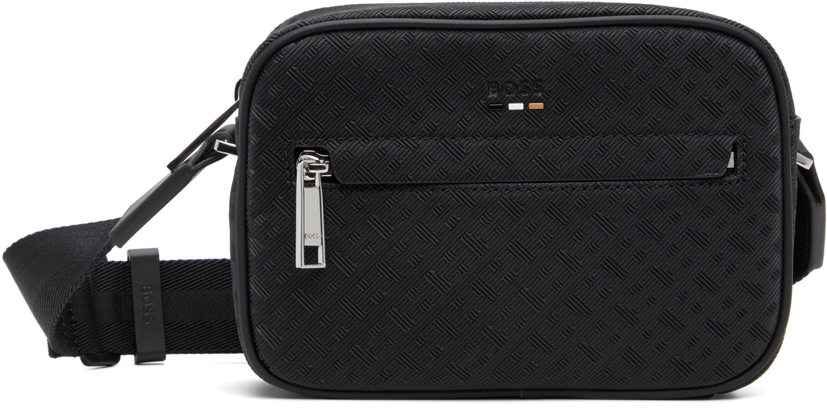Black Embossed-Logo Bag by HUGO BOSS