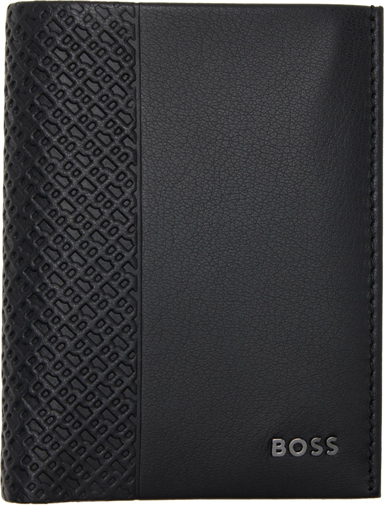 Black Embossed Logo Wallet by HUGO BOSS