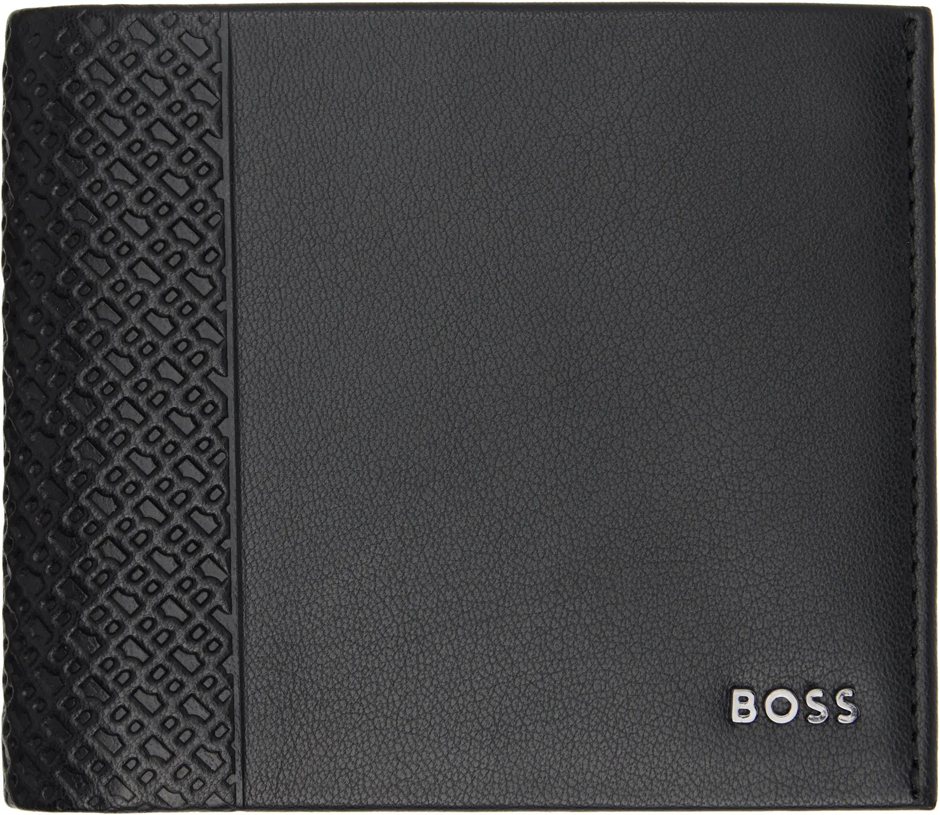Black Goat Leather Wallet by HUGO BOSS