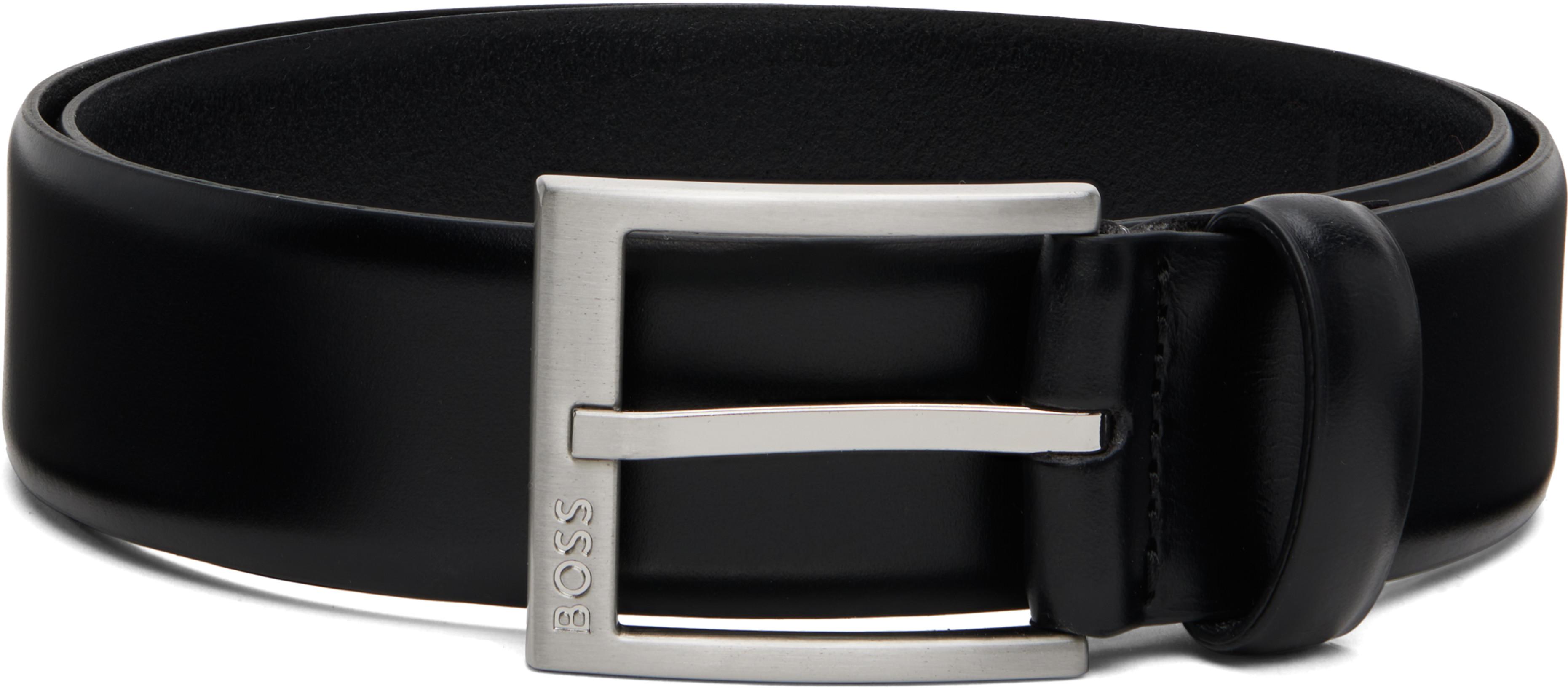 Black Leather Belt by HUGO BOSS