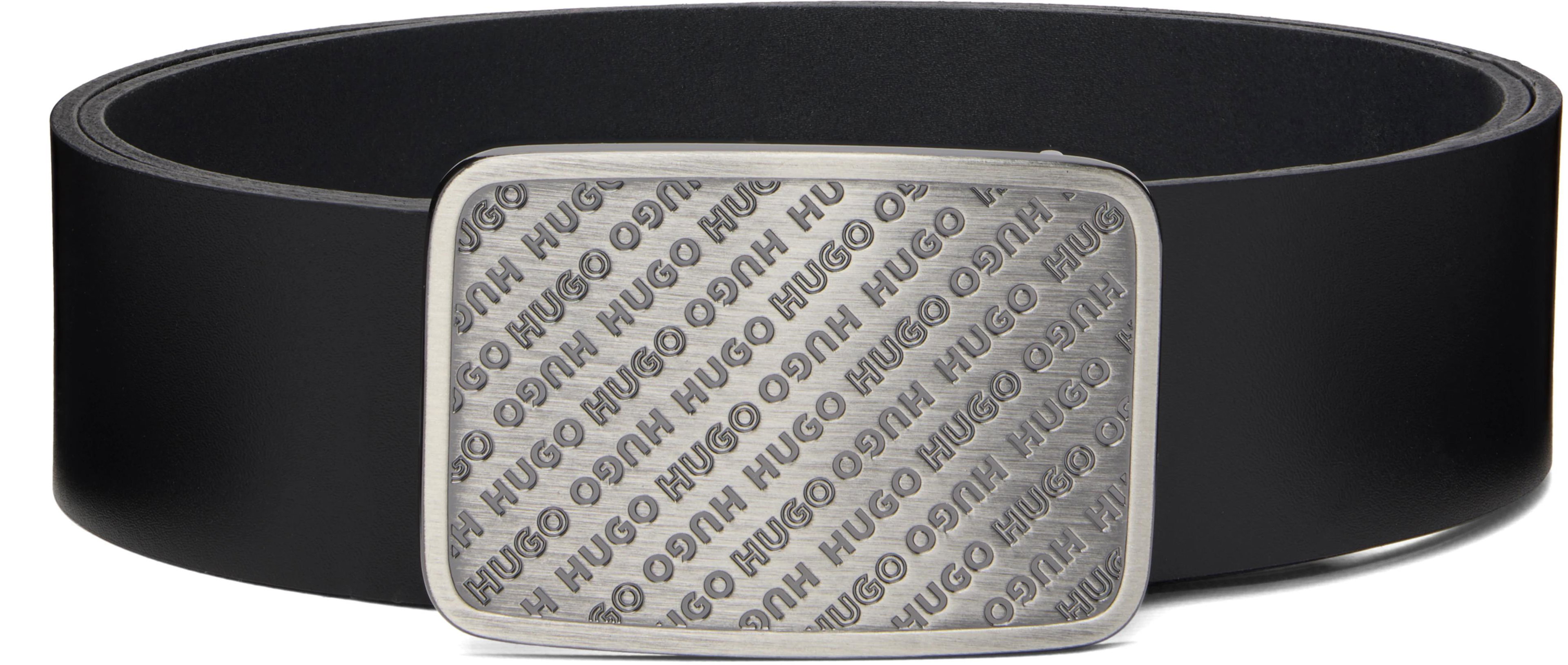 Black Leather Belt by HUGO BOSS