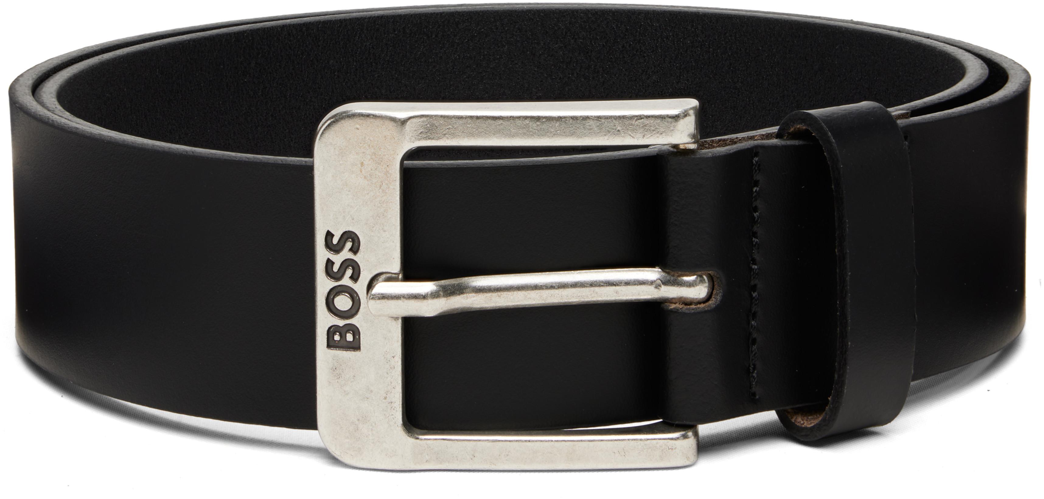 Black Leather Belt by HUGO BOSS
