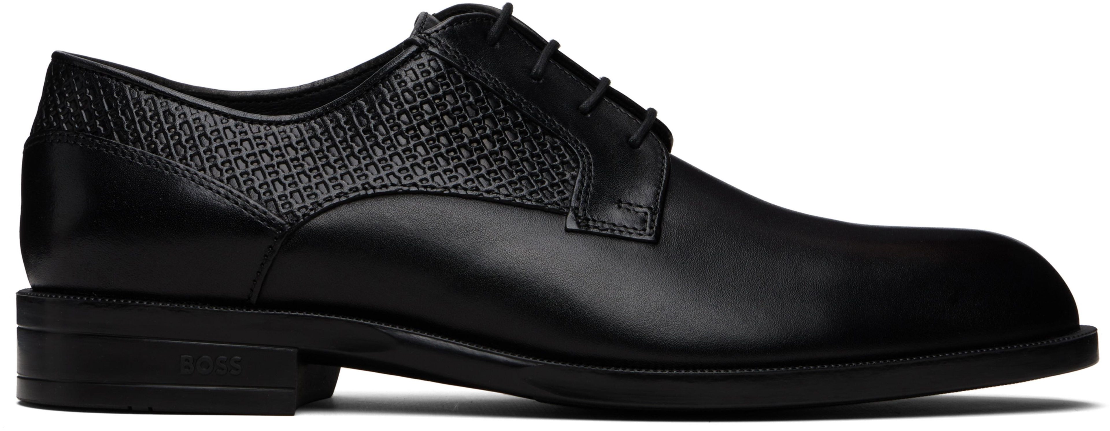 Black Leather Derbys by HUGO BOSS