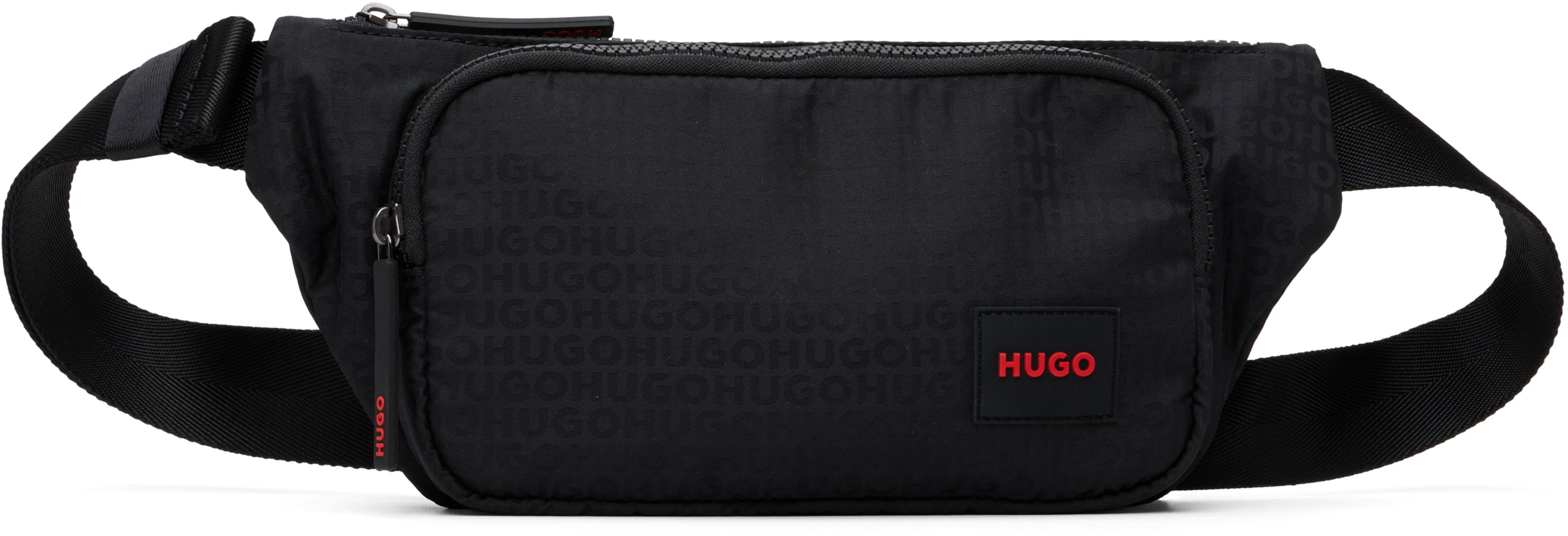 Black Logo Belt Bag by HUGO BOSS