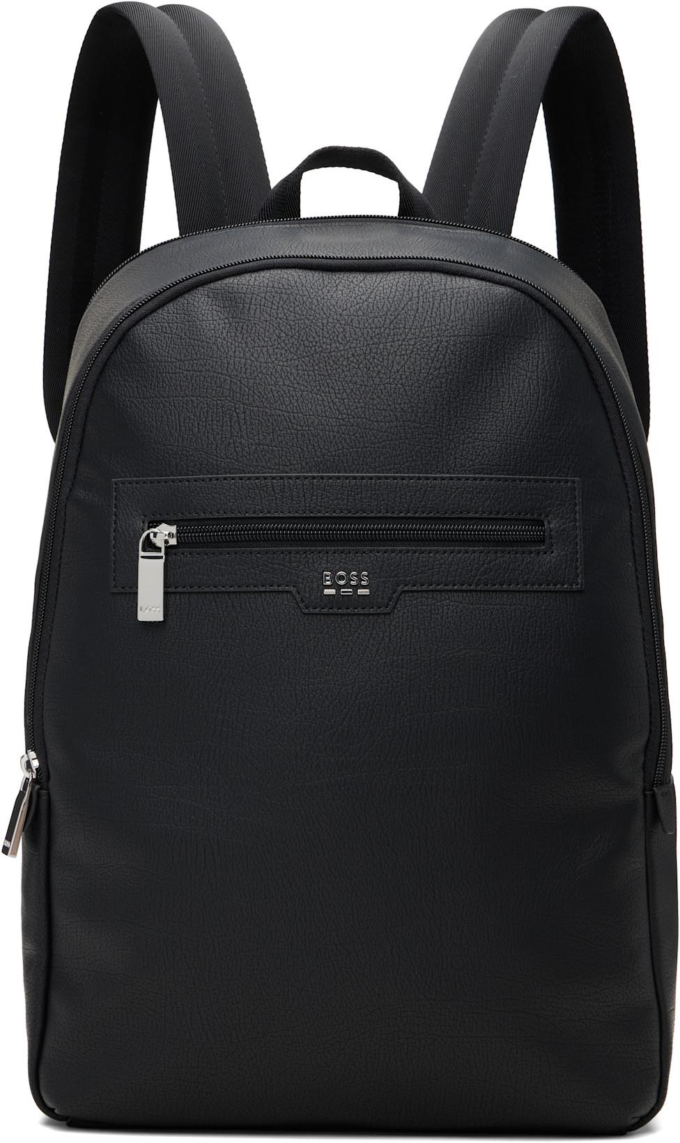 Black Logo Hardware Backpack by HUGO BOSS
