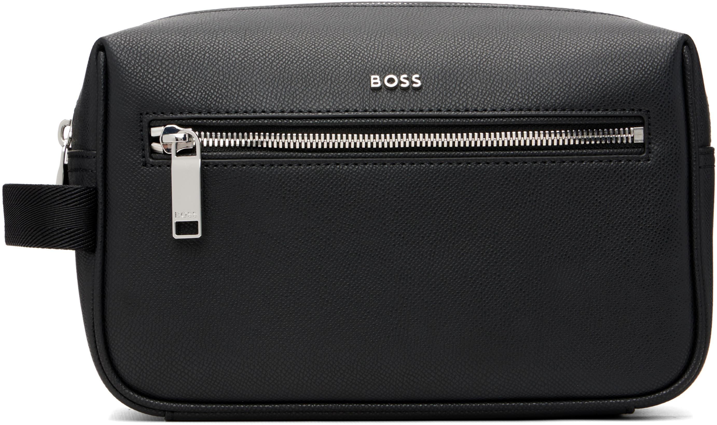 Black Logo Hardware Pouch by HUGO BOSS