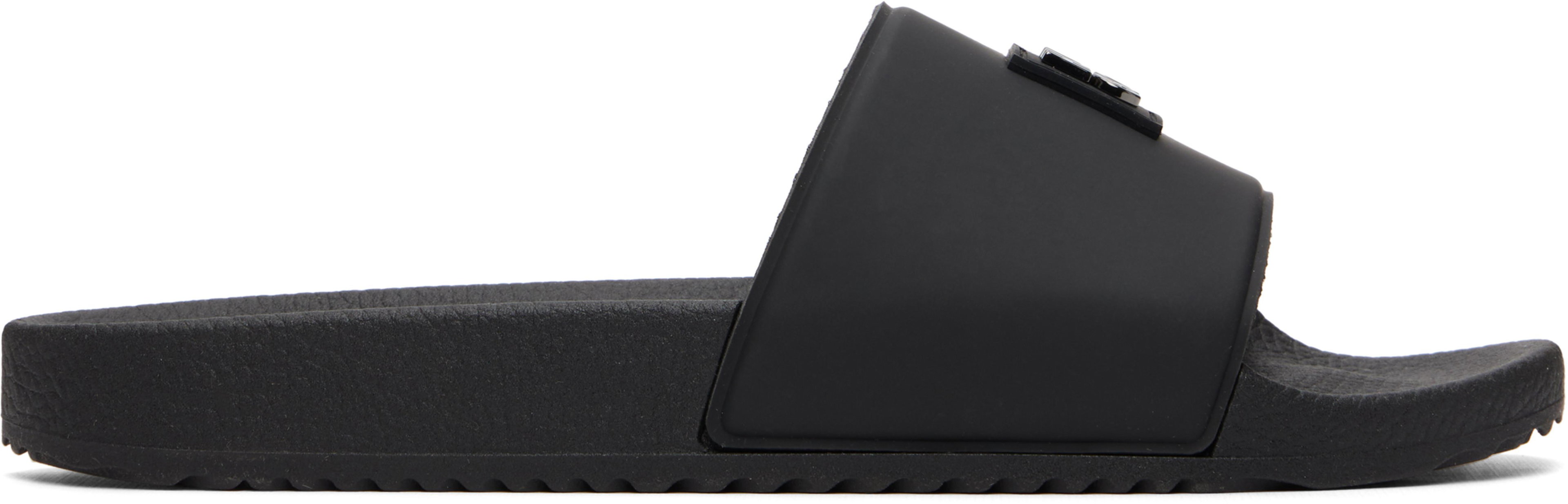 Black Logo Hardware Sandals by HUGO BOSS