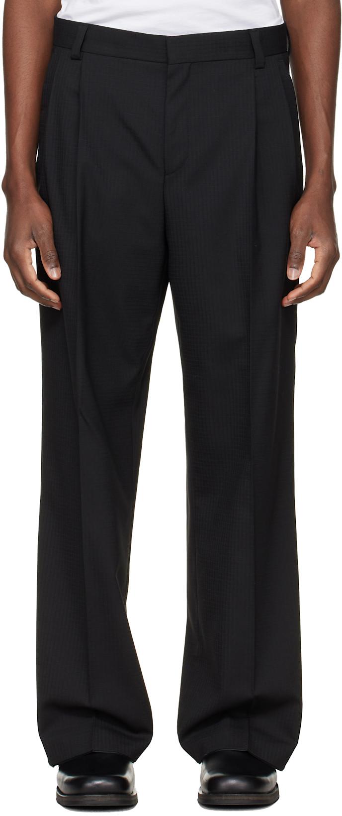 Black Modern-Fit Stretch Ripstop Trousers by HUGO BOSS