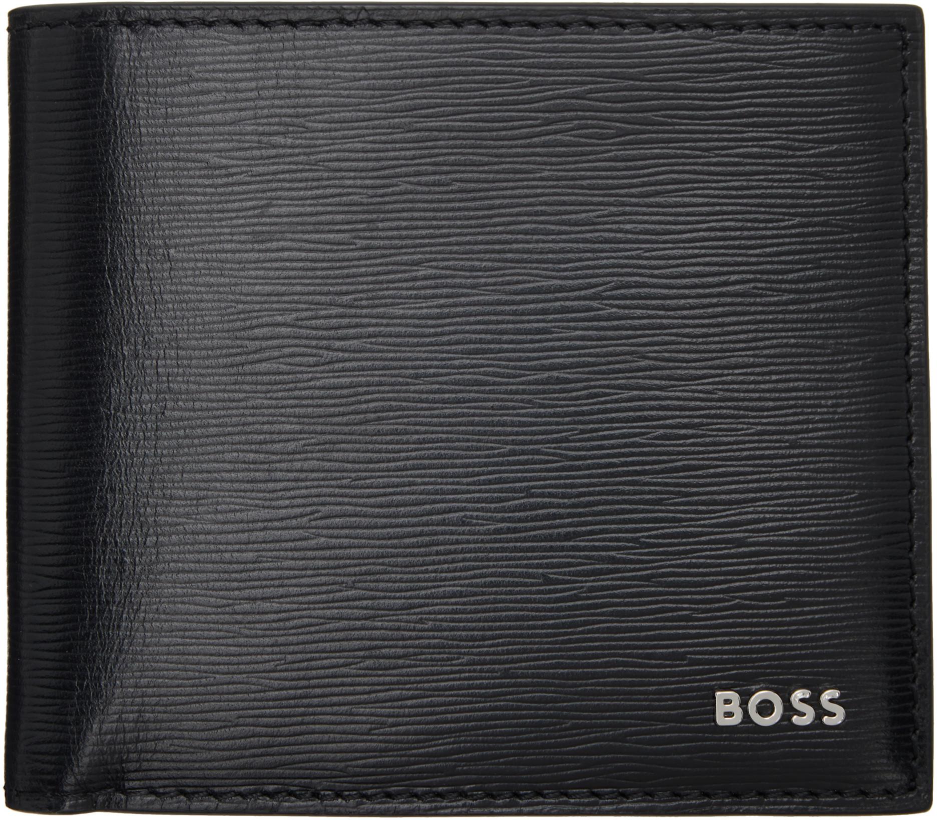 Black Saffiano Bifold Wallet by HUGO BOSS