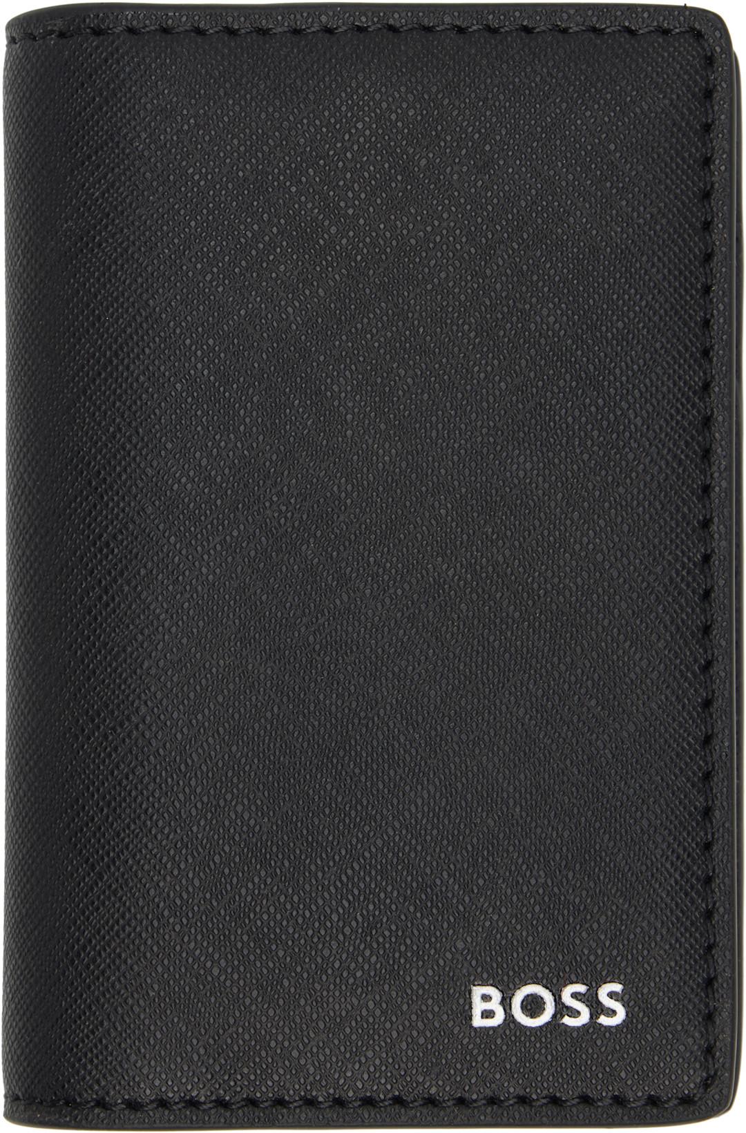 Black Saffiano Card Holder by HUGO BOSS
