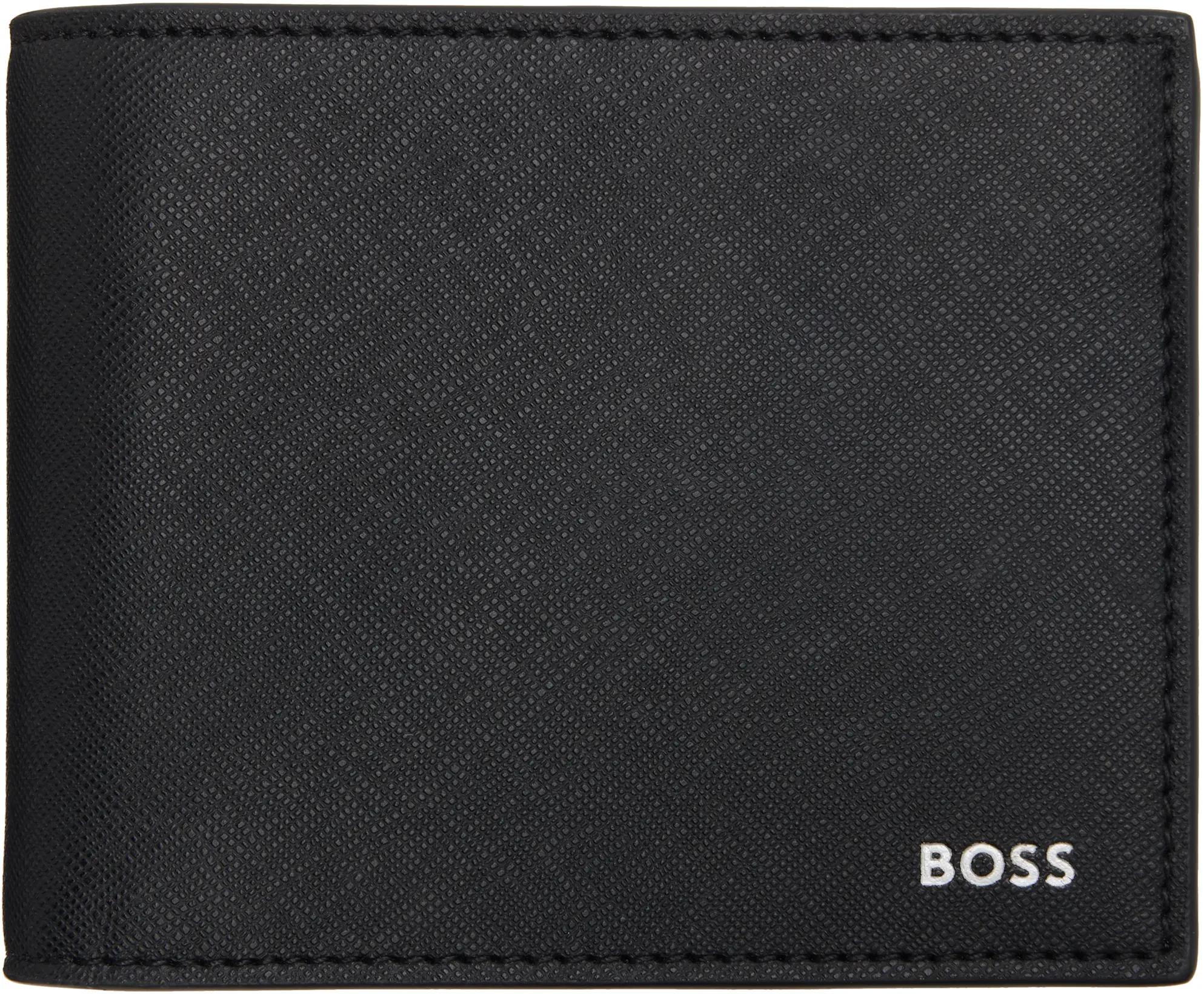 Black Saffiano Trifold Wallet by HUGO BOSS