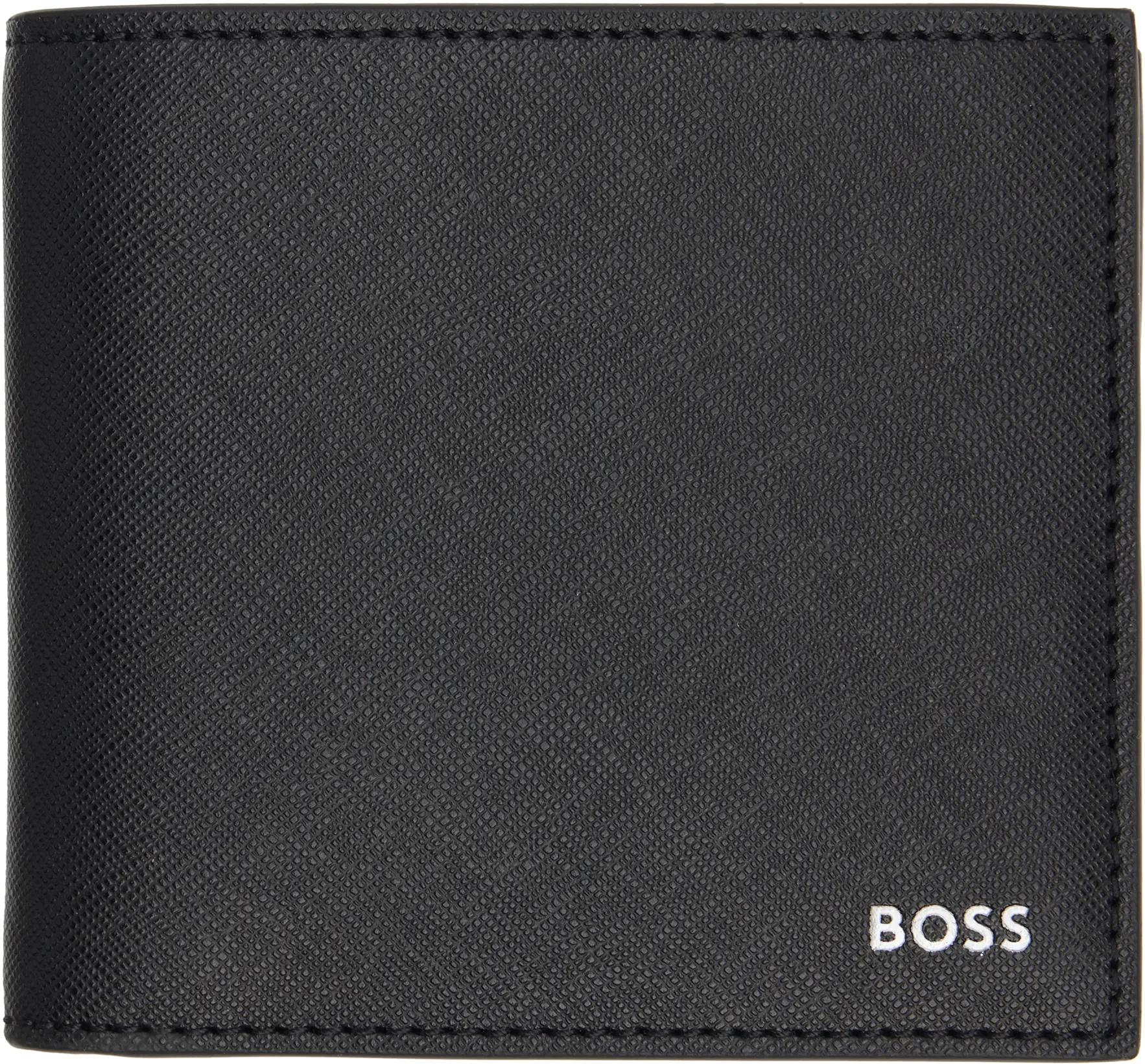 Black Silver-Foil Logo Wallet by HUGO BOSS