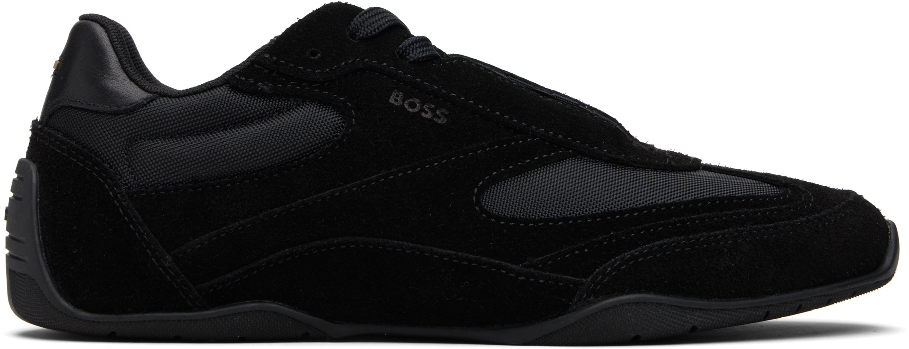Black Suede Sneakers by HUGO BOSS