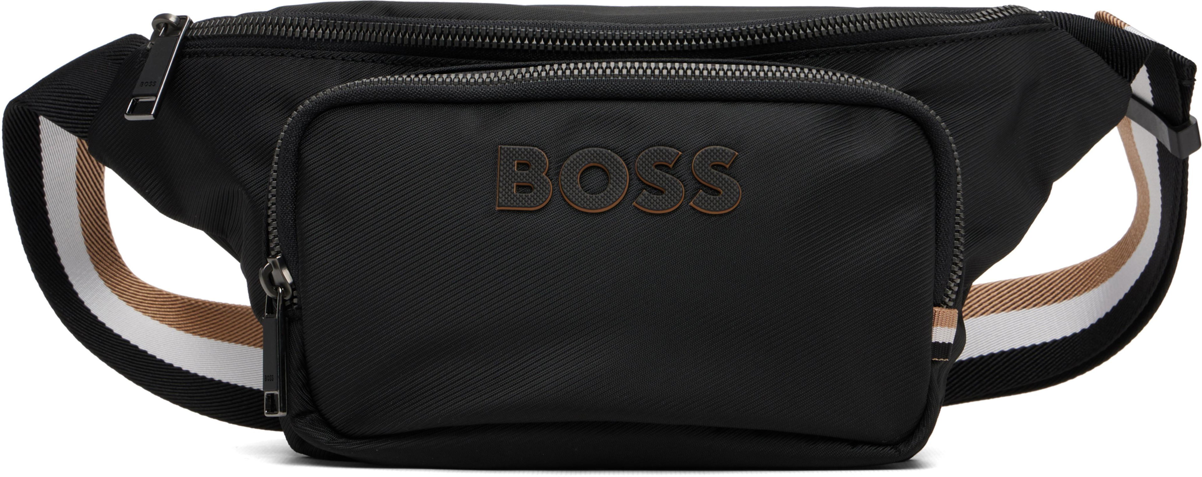 Black Twill Belt Bag by HUGO BOSS
