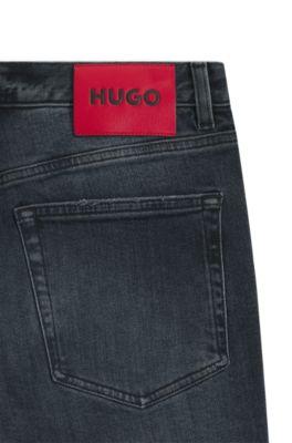 Blue extra-slim-fit jeans in stretch denim by HUGO BOSS