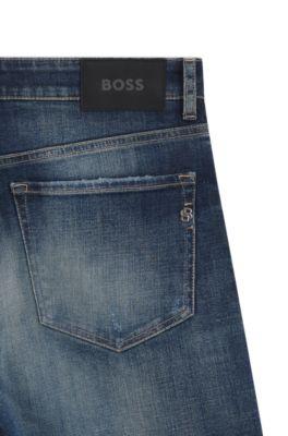 Blue jeans in stretch denim by HUGO BOSS