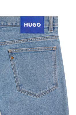 Blue slim-fit jeans in stretch denim by HUGO BOSS