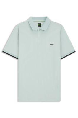 Bodymap-detail polo shirt with quick-dry performance by HUGO BOSS