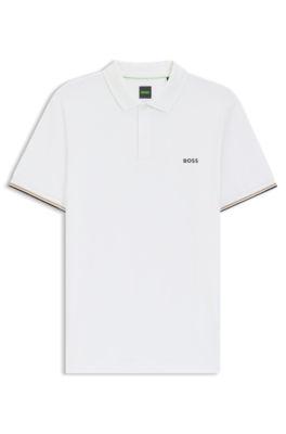 Bodymap-detail polo shirt with quick-dry performance by HUGO BOSS