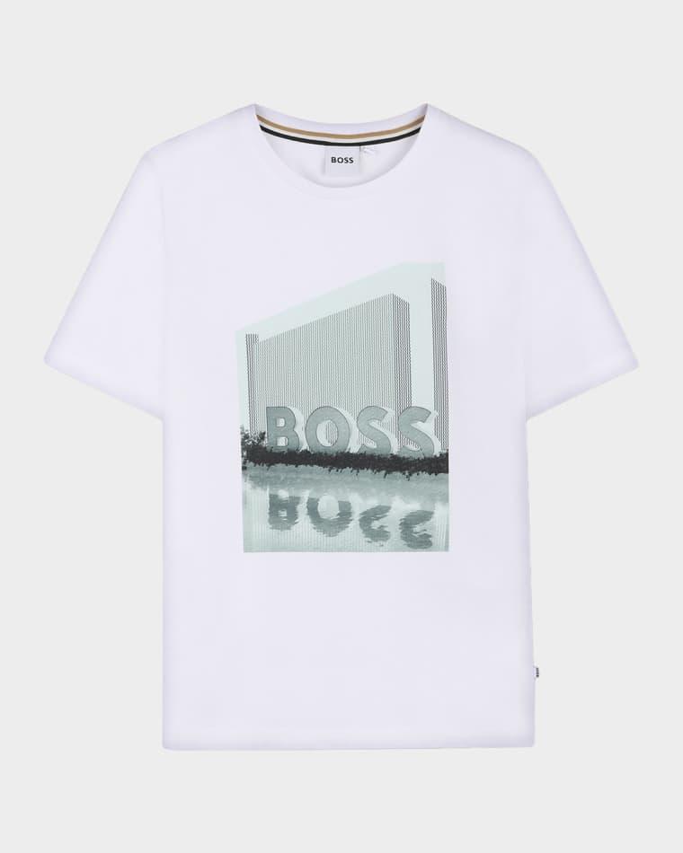 Boy's Graphic-Print Cotton Jersey Tee, Size 4T-6 by HUGO BOSS
