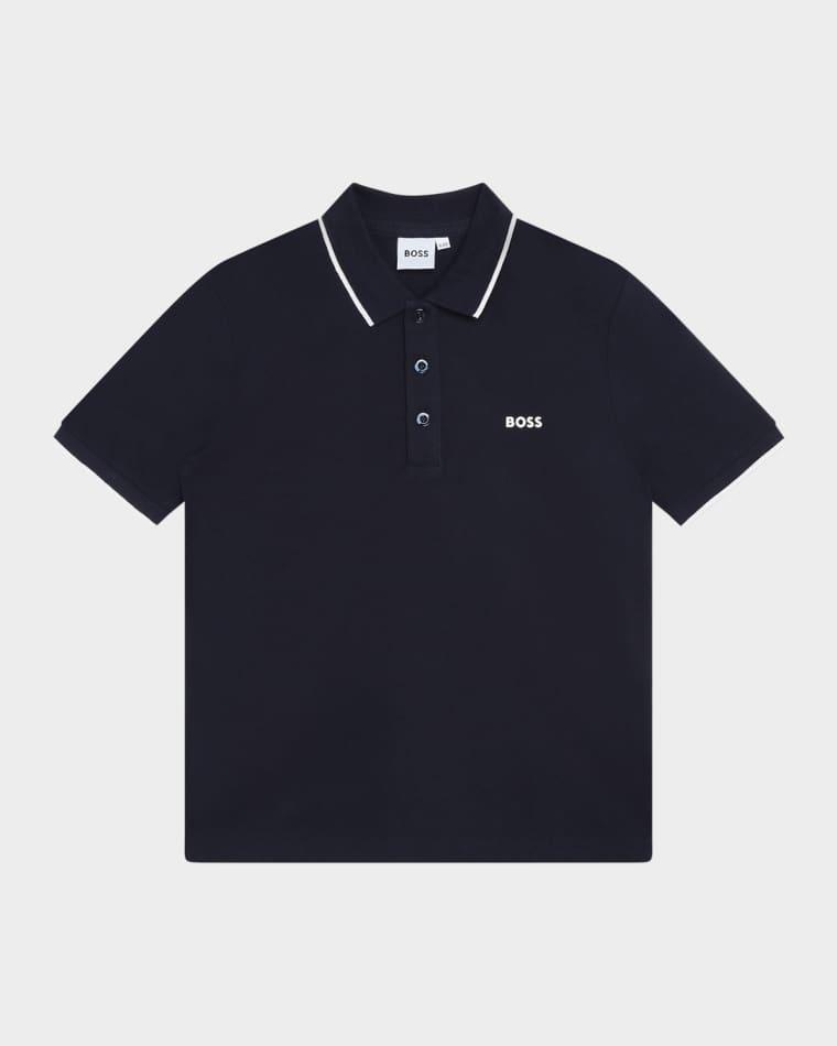 Boy's Logo-Print Polo Shirt, Size 6 by HUGO BOSS