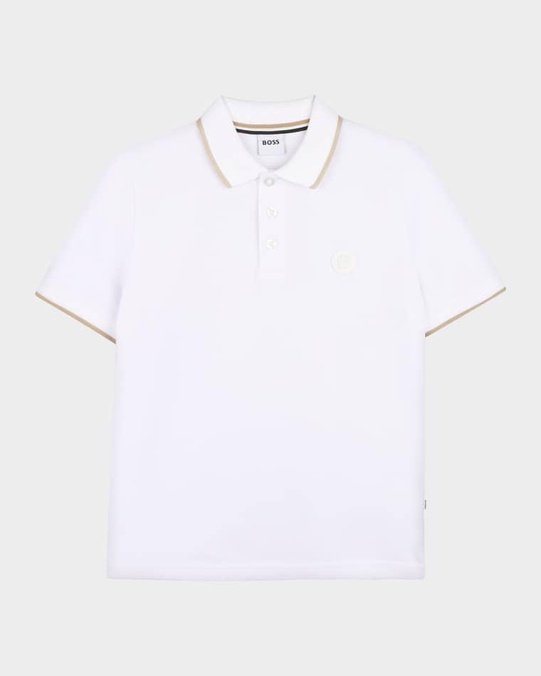Boy's Short-Sleeved Cotton Polo Shirt, Size 4-6 by HUGO BOSS