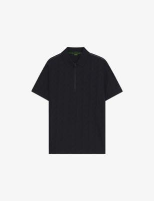 Brand-Embossed Short-Sleeved Cotton Polo Shirt by HUGO BOSS