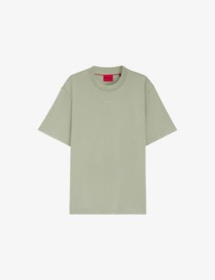 Brand-Print Relaxed-Fit Cotton-Jersey T-Shirt by HUGO BOSS