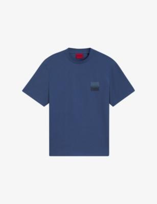 Brand-Print Short-Sleeve Cotton T-Shirt by HUGO BOSS