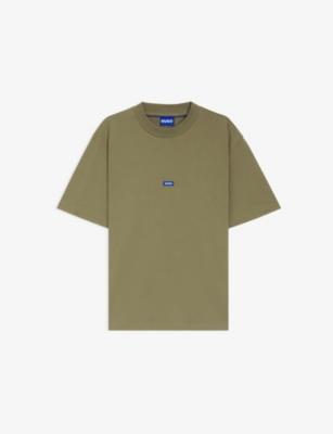 Brand-Print Short-Sleeve Cotton T-Shirt by HUGO BOSS