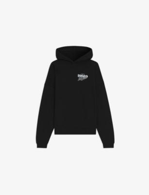 Branded-Print Relaxed-Fit Cotton-Jersey Hoody by HUGO BOSS