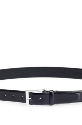 Branded-buckle belt made in Italy by HUGO BOSS