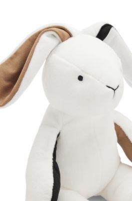 Branded plush faux-fur bunny for babies by HUGO BOSS