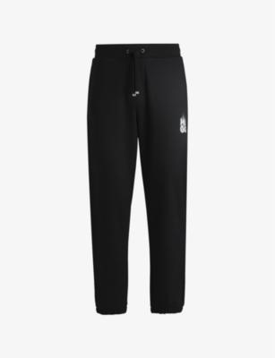 Branded-print drawstring-waist cotton-jersey jogging bottoms by HUGO BOSS