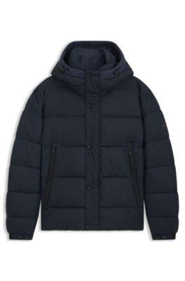 Branded-snap jacket with water-repellent finish by HUGO BOSS