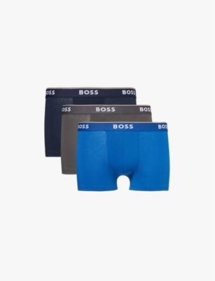 Branded waistband stretch-cotton boxer trunks by HUGO BOSS