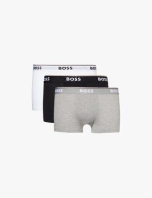 Branded waistband stretch-cotton boxer trunks by HUGO BOSS