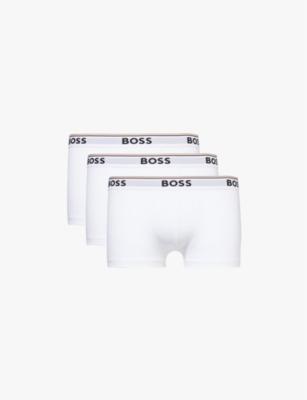 Branded waistband stretch-cotton boxer trunks by HUGO BOSS