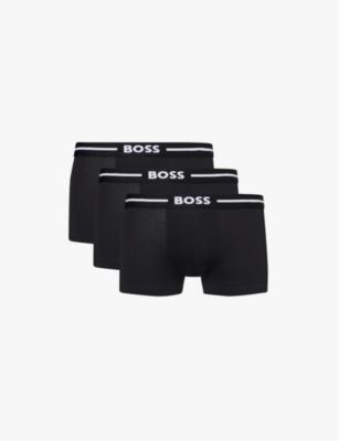 Branded waistband stretch-cotton boxer trunks by HUGO BOSS