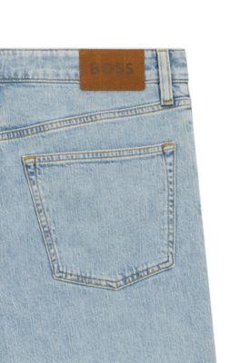 Bright-blue jeans in comfort-stretch denim by HUGO BOSS