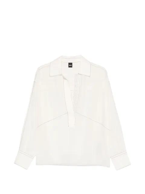 Brizzy V-neck panelled top by HUGO BOSS
