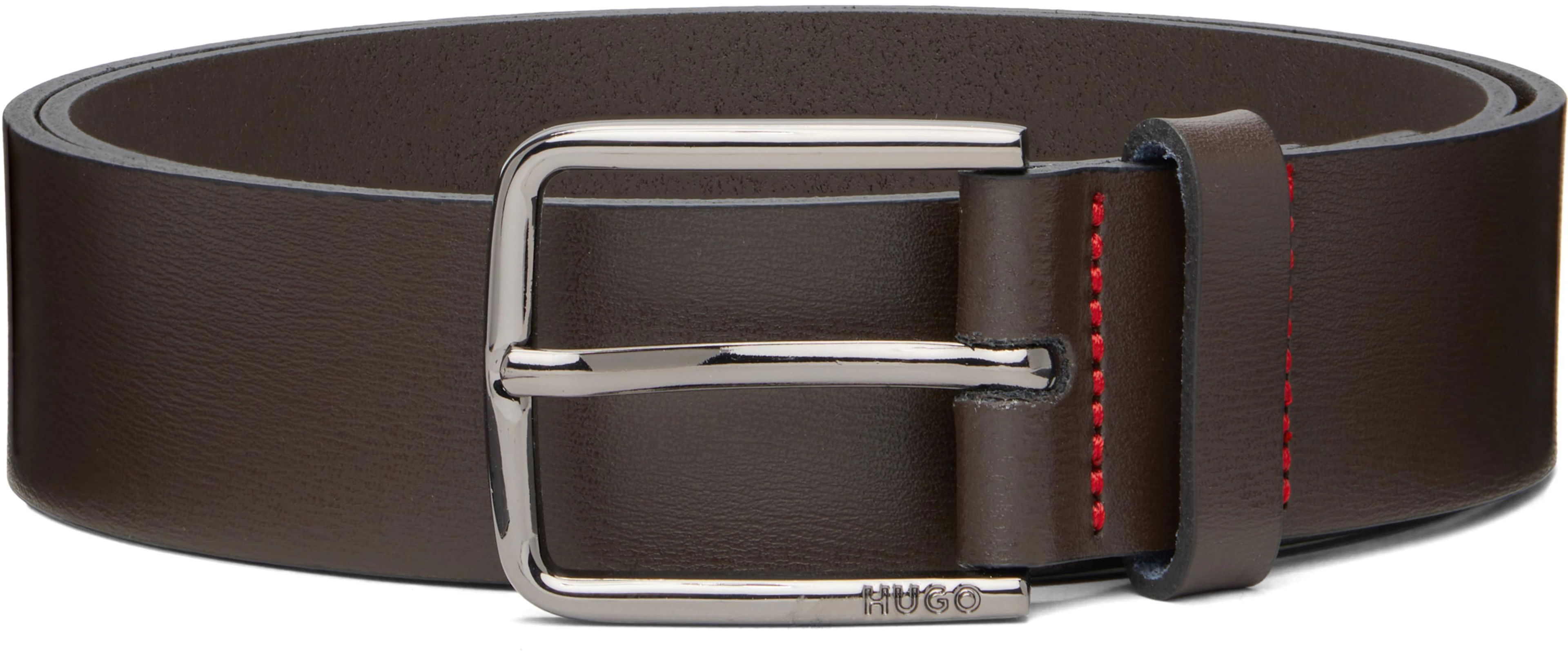 Brown Leather Belt by HUGO BOSS