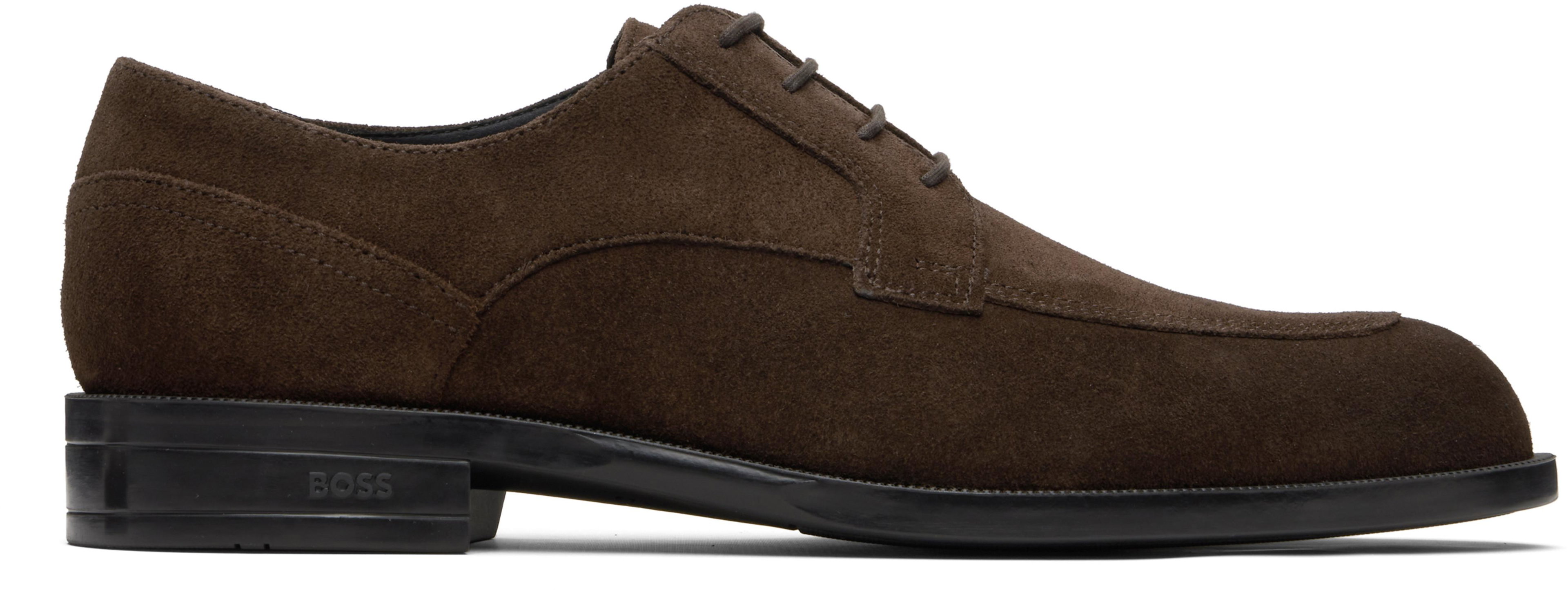 Brown Suede Derbys by HUGO BOSS