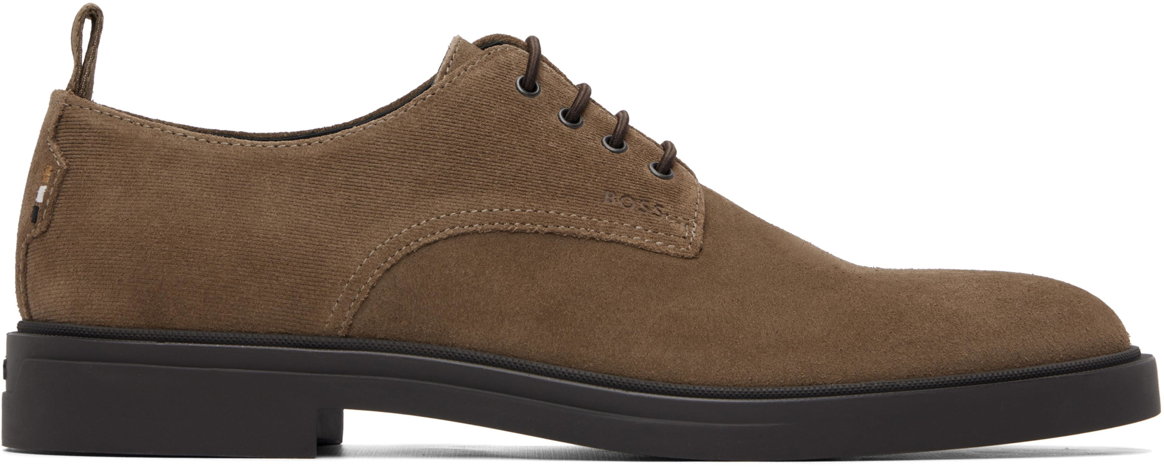 Brown Suede Derbys by HUGO BOSS