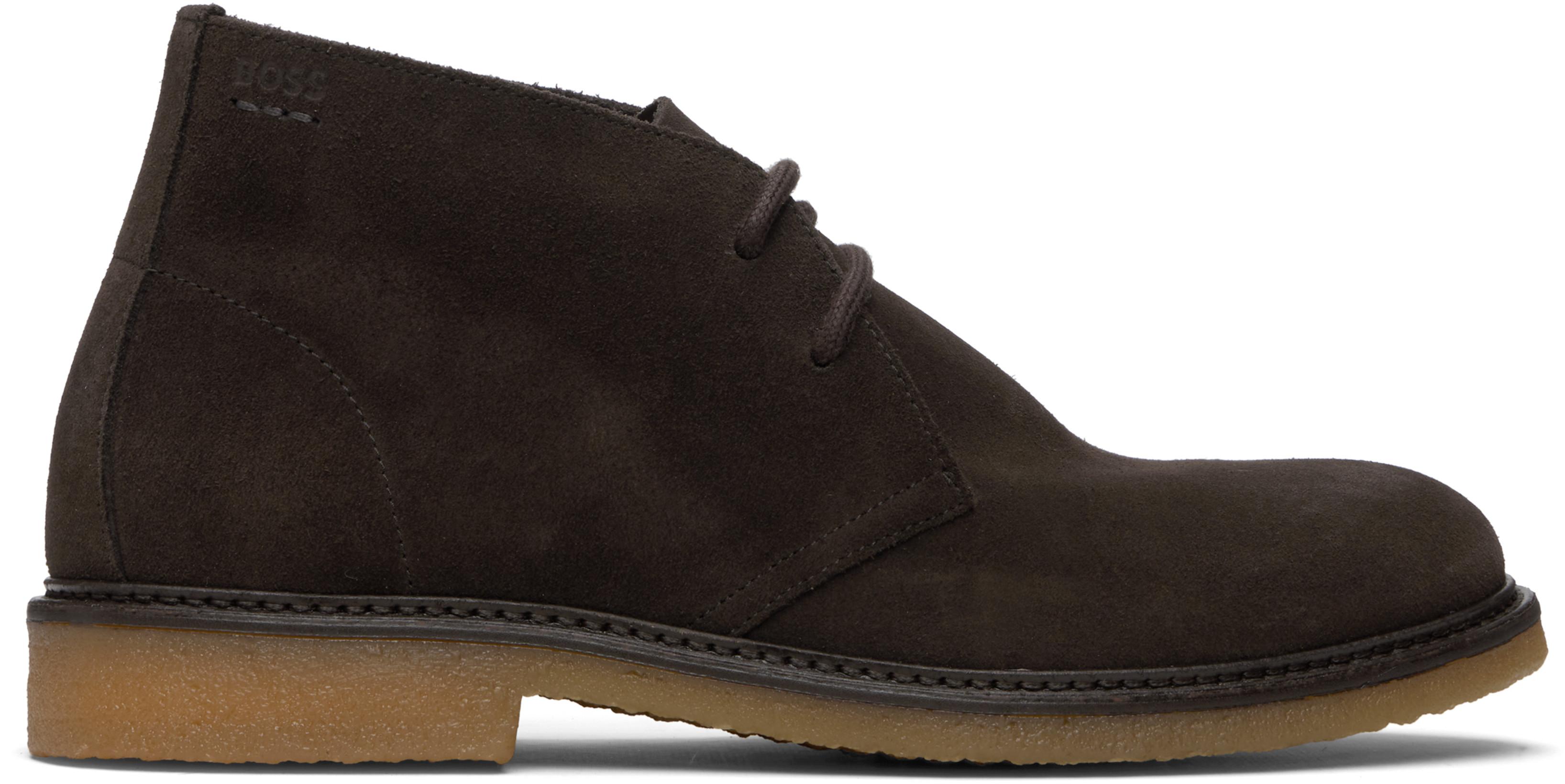 Brown Suede Desert Boots by HUGO BOSS