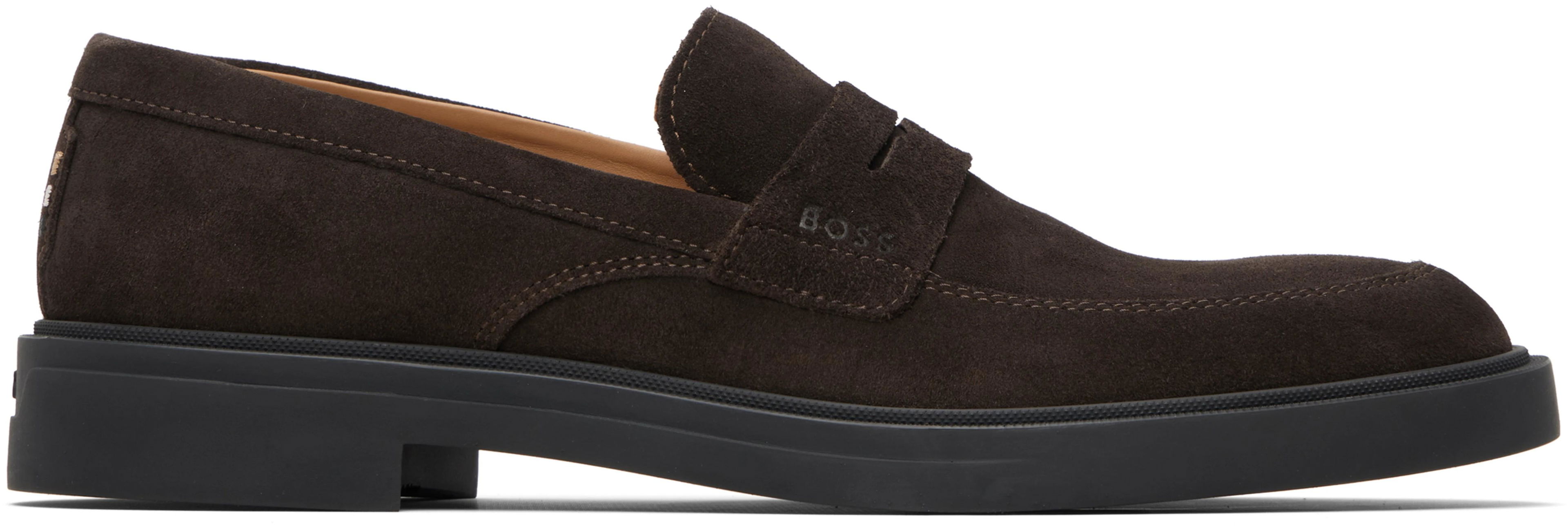Brown Suede Loafers by HUGO BOSS