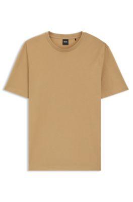 Bubble-jacquard structure T-shirt in a cotton blend by HUGO BOSS